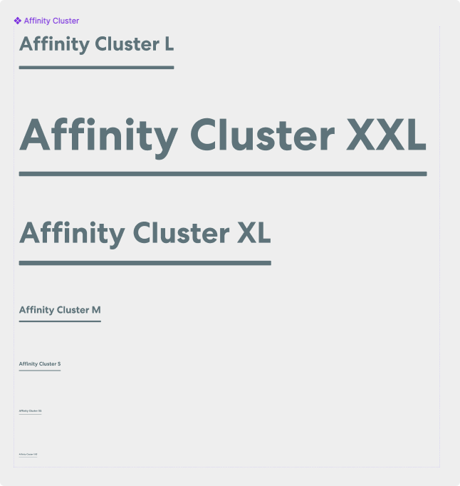 Affinity Cluster component in Figma